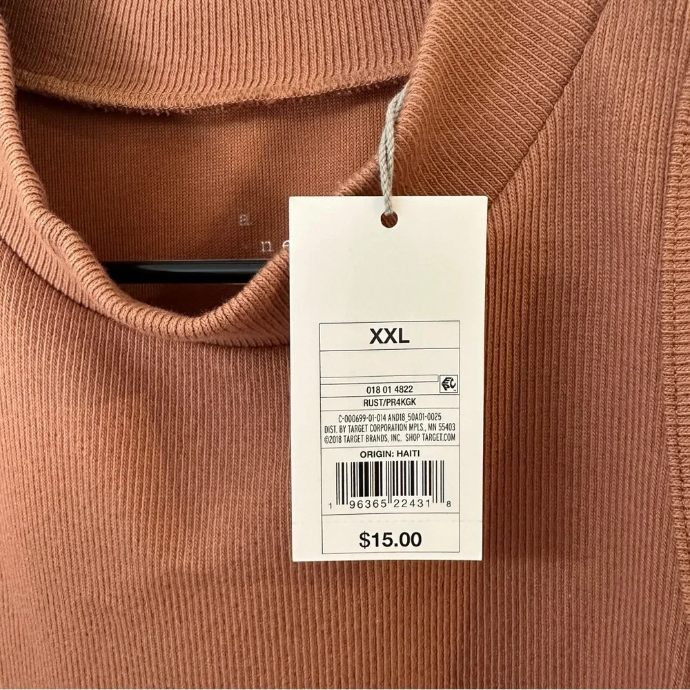 XXL Ribbed Rust Tank Top - Picture 4 of 8